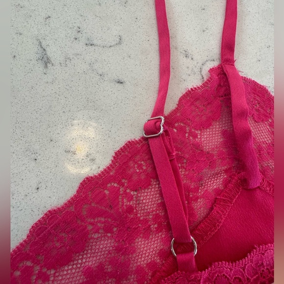 J Crew Camisole with lace trim Sz S Fuchsia Blossom NWT - Picture 7 of 11